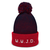 W.W.J.D. Hat WWJD Pom-Pom Beanie Winter